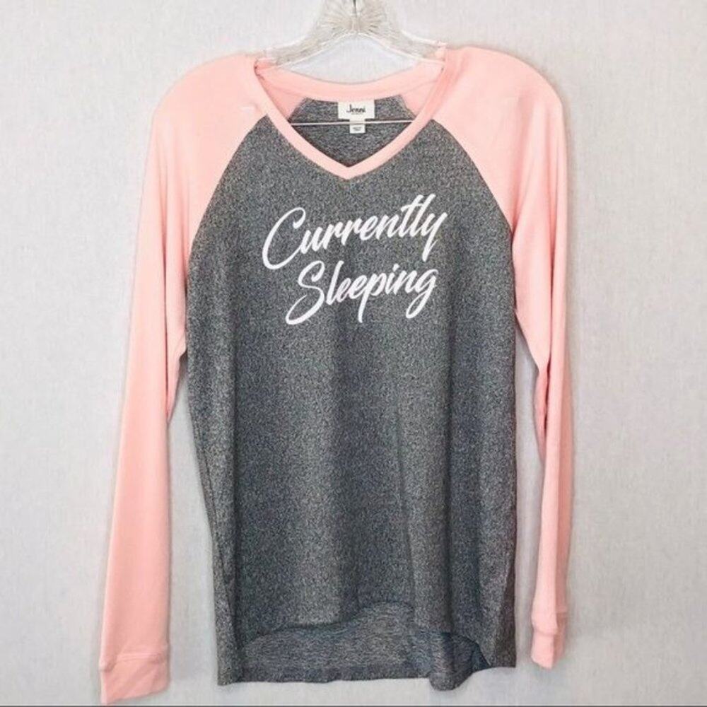 Jenni Pajama top, Currently sleeping, Pink grey Small